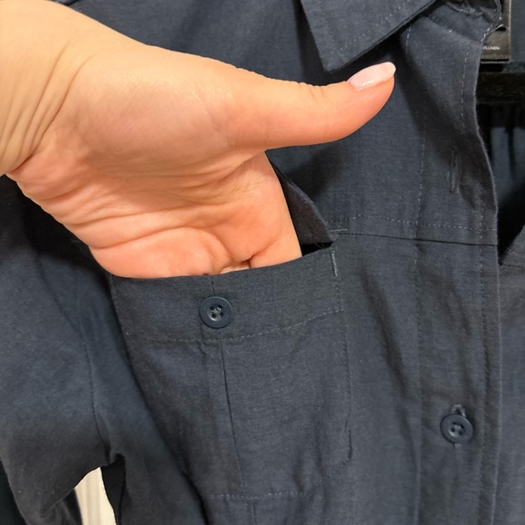 The North Face - Navy Blue Button-Up Shirt Dress in Size M - Picture 6 of 11